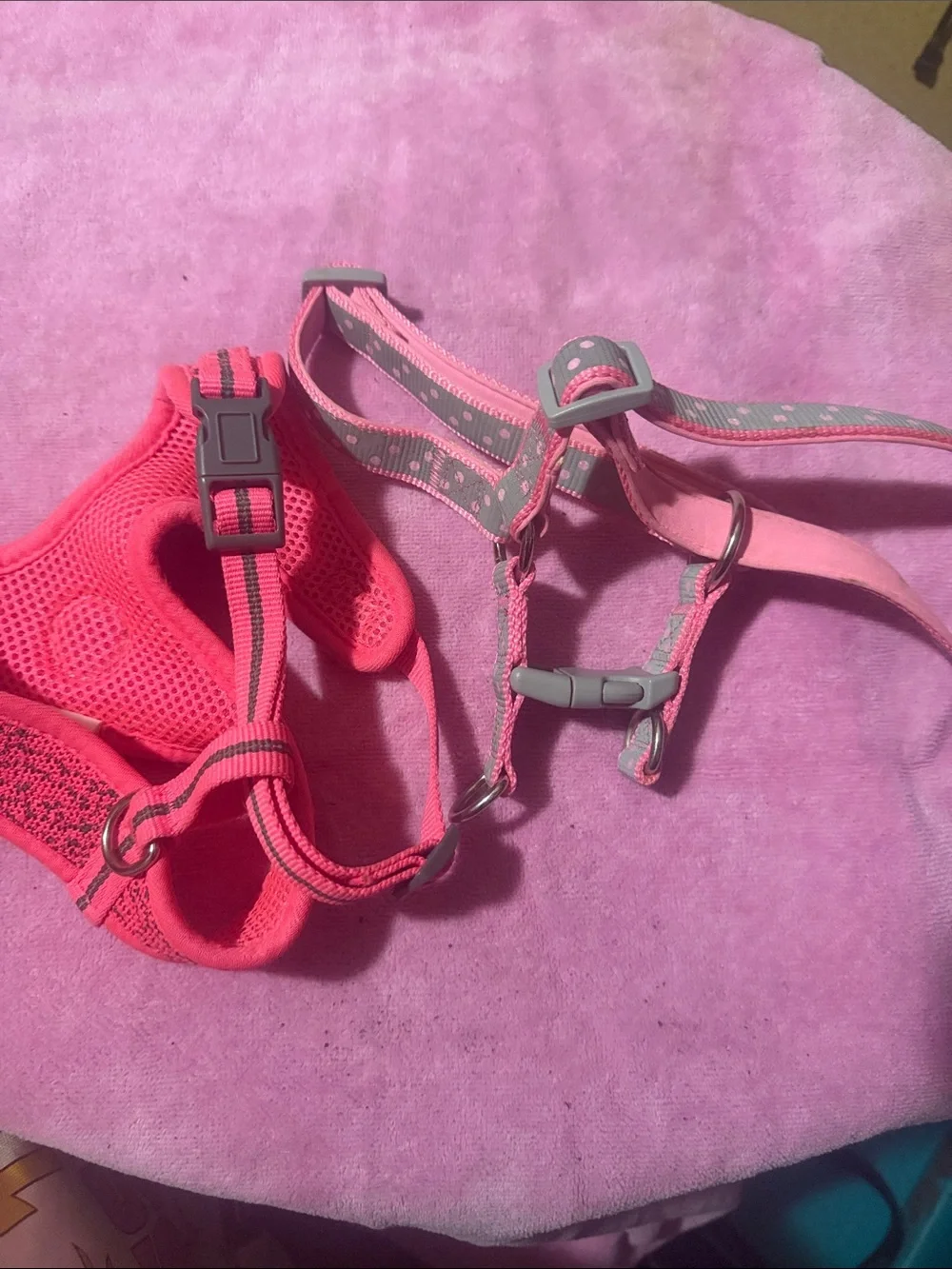 2 small to medium dog  Pink Harness and Leash Set - Brand: